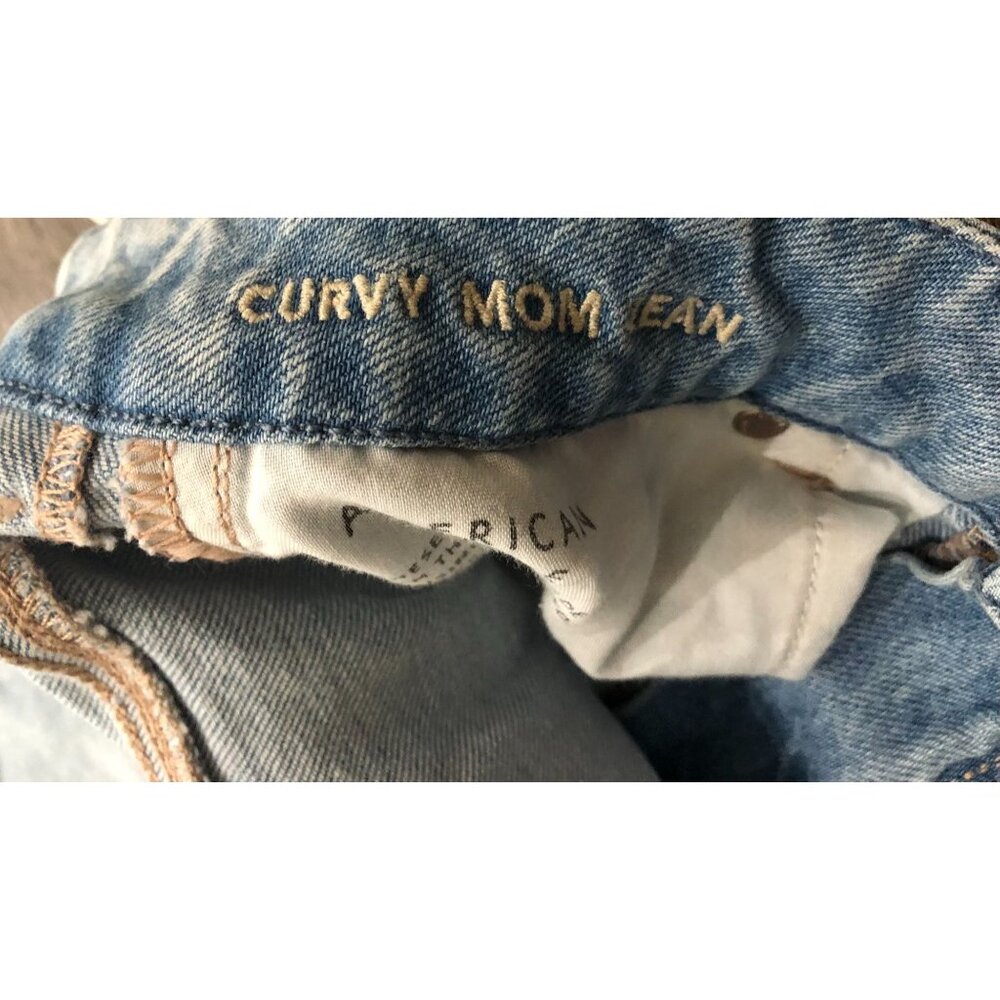 American Eagle Womens 6 Short Curvy Mom Blue Jeans New without Tags - Picture 4 of 7